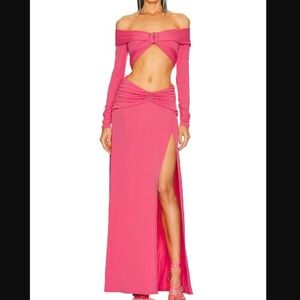 NWT DUNDAS x REVOLVE Elowen Maxi Dress in Hot Pink XS